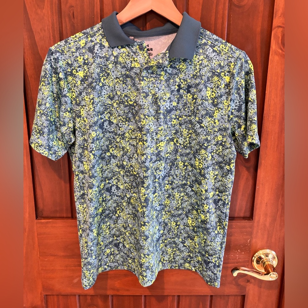 Under Armour Kids Polo in Blue and Yellow multicolor